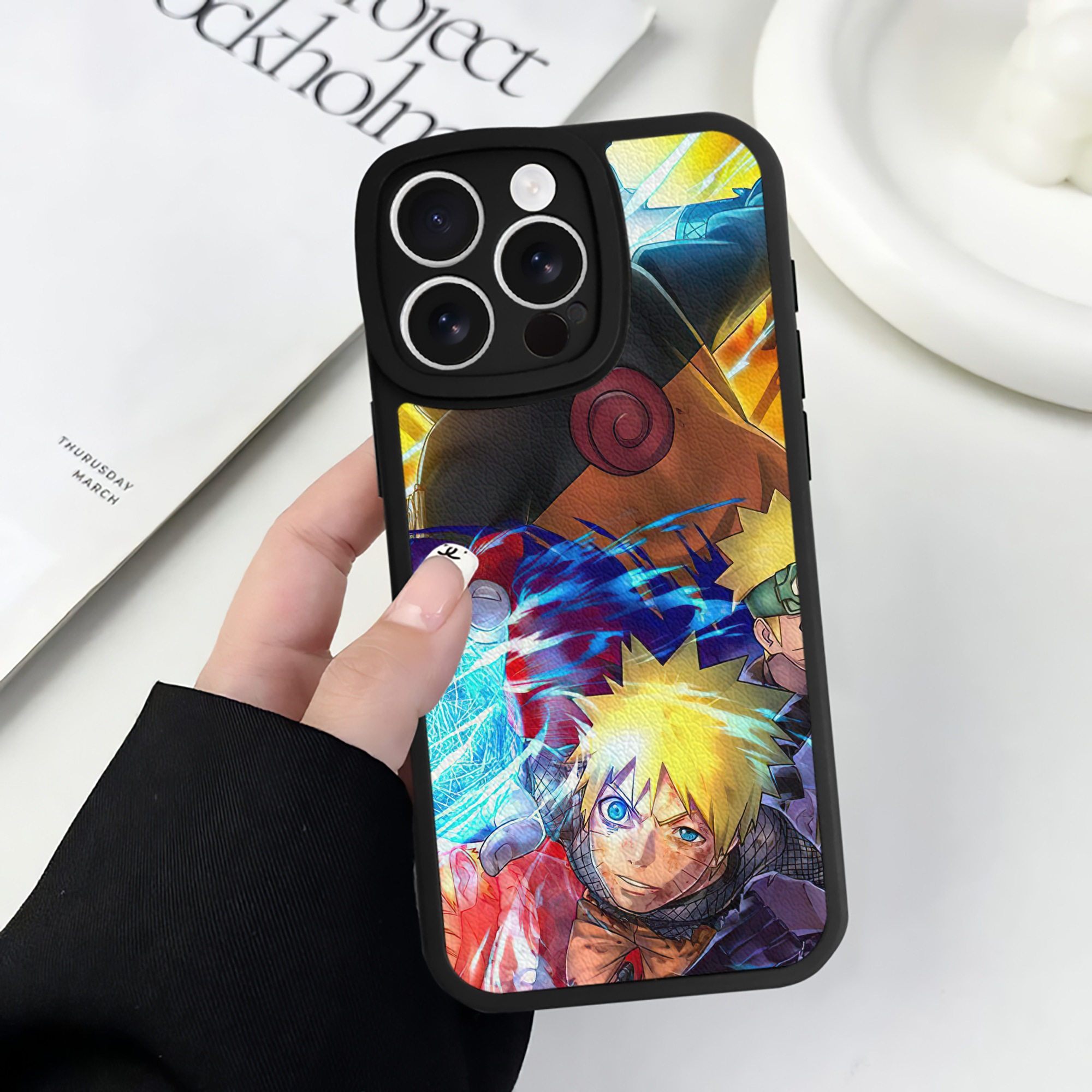 （画像用） NARUTO -ナルト- NARUTO -ナルト- 疾風伝 【iPhone 16シリーズ対応】シリコンスマホケース（レザー調） 材質：シリコン